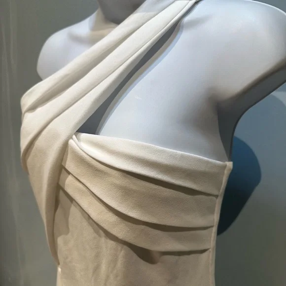 Lulus Devoted to Fun Ivory One-Shoulder Sleeveless Jumpsuit Size Medium NWOT - Picture 10 of 15